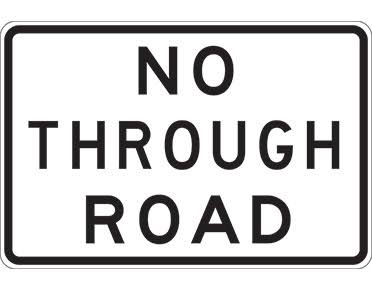 No through road sign by Australian standards - Global Spill