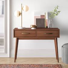 Foundstone Morris Mid Century Modern 40 63 Console Table Reviews Wayfair In 2020 Contemporary Console Table Contemporary Console Modern Console Tables