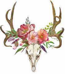 Deer Clipart Bohemian Art Boho Deer Deer Skull With Etsy Bohemian Art Watercolor Deer Deer Skull Tattoos