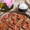 Fry the meat until lightly browned on all sides, then remove from the pan with a slotted spoon, cover and set aside. 1