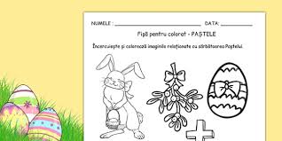 Jocuri pentru copii mari şi mici: SÄƒrbÄƒtoare De PaÈ™te FiÈ™e Pentru Colorat Teacher Made