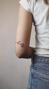 Rose Tattoo Above Elbow Inkbyfrank Elbow Tattoos Tattoo Elbow Small Rose Tattoo