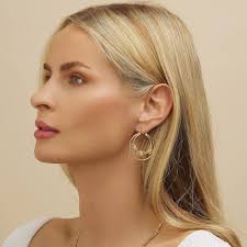 Barzel 18K Gold Plated Elephant Parade Hoop Earrings