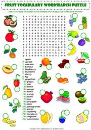 Fruits Esl Printable Worksheets And Exercises Fruit Vocabulary Esl Vocabulary