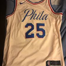 Vintage philadelphia 76ers sixers hardwood classics blue warm up jersey mens 2xl. Nike Shirts Ben Simmons Sixers Jersey Size 48 City Edition Poshmark