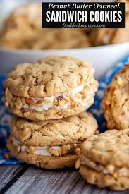 Soft And Chewy Peanut Butter Oatmeal Cookies Are Delicious As Is Or Paired With Some Cookie Recipes Peanut Butter Oatmeal Cookie Recipes Oatmeal Cream Cookies