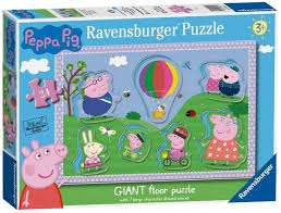 This puzzle is part of the giant road system where you can connect additional products from the range such as towns and airports so we have the option to extend the system and add towns or airports to it so the children will. Peppa Pig Giant Floor Puzzle 24pc Jigsaw Puzzle From Jigsaw Puzzles Direct Order Today And Get Free Delivery