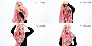 Hasil gambar untuk hijab motif bunga