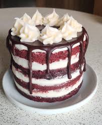 Bring to room temperature before serving. Naked Red Velvet Cake With Whipped Ganache Filling And Drips And Cream Cheese Icing Cakedecorating