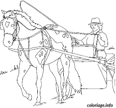 coloriage un cheval tire une caleche jecolorie com letter r coloring pictures