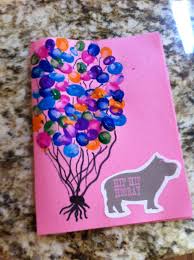 After you're finished making christmas cards save this layout and use it all year long for birthday cards, thank you cards and more! Birthday Card From Infant Toddler Thumbprint Balloons Infant Toddler Craft Birthday Balloons Thumbpr Birthday Card Craft Toddler Crafts Birthday Crafts