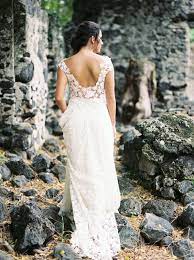 Hawaii Beach Wedding Ideas Ruffled Floral Wedding Gown Ballerina Wedding Dress Modern Wedding Gown