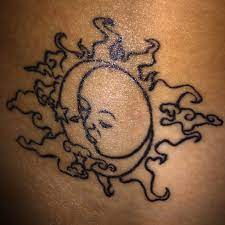 Tattoo Sun And Moon Kissing Tattoo Sun And Moon Tattoos Shape Tattoo Tattoos Couples Tattoo Designs