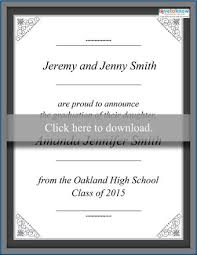 Celebrate this accomplishment with custom graduation templates made with adobe spark. Free Printable Graduation Announcements Lovetoknow