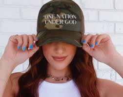 Tan Camo Women's Bling Trucker Hat- Hat Chains, Flower, Star, Rainbow,  Faith Christian Cross, Inspirational, Patches, Beach Boat Vacation