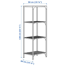A sturdy, metal bookcase standing at 68 tall. Fjallbo Shelf Unit Black 19 5 8x53 1 2 Ikea