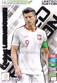 Bayern munich star robert lewandowski has hauled poland level in their euro 2020 group e clash with spain. Robert Lewandowski Poland Limited Edition Road To Euro 2020 Football Cards Direct