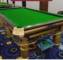 Pool Table Snooker 7FT Classic Slate Pool Table with Gold Legs Handcrafted  Solid Wood Frame