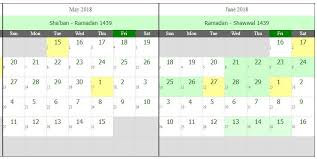 Islamic Hijri Calendar For Ramadan 1439 Hijri Western Year 2018 Technewssources Com Hijri Calendar Ramadan Calendar