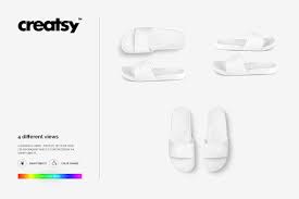 Slide Sandals Mockup Set Slide Sandals Mockup Branding Mockups