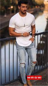 Generous length stays neatly tucked. 15 Really Nice White T Shirt Outfits Blue Jeans Outfit Men Shirt Outfit Men Mens Outfits