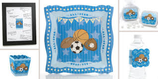 Sports themed baby shower decorations. Baby Shower Sports Theme