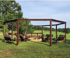 You can have a swing set around your fire pit. 12 Fire Pit Swing Plans Guide Patterns