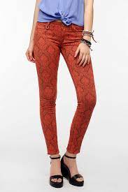 Neuw Razor Skinny Jean Orange Wallpaper Skinny Jeans Denim Top Mid Rise Skinny Jeans