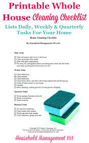 Stash your pages where you can easily find them. Printable Whole House Cleaning Checklist How To Keep Your Home Clean Year Round