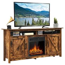 Our sleek styles of fireplace tv stands would look amazing in your living room, doubling as a media center for entertaining. Costway 60 Industrial Fireplace Tv Stand W 18 750w 1500w Electric Fireplace Target
