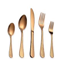 This beautiful set is the perfect combination of a subtle pink hue with small gold details to create a cute yet sophisticated dish set, perfect for any. Berglander 186 Rose Gold Flatware Set