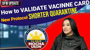 Check spelling or type a new query. Mocha Uson Latest News New Protocol For Ofw Going Back To Philippines Validate Vaccination Card Youtube