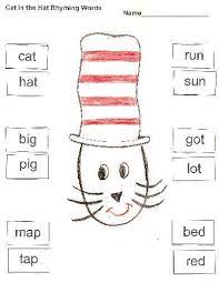 Cat In The Hat Activity Rhyming Words Pinned By Providastaff Please Visit Pinterest Com Providastaff For Dr Seuss Classroom Seuss Classroom Dr Seuss Week