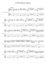 Famous pop songs for classical guitar 1 (arr. Coffin Dance Astronomia Meme Guitar Melody Tabs For Beginner Sheet Music For Guitar Solo Musescore Com