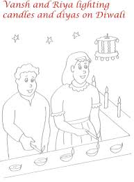 Download color and have fun. Diya Lightings Coloring Page For Kids