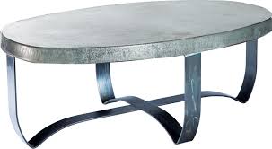 I loved the zinc on the pottery barn table, but it was a little new looking and i wanted to achieve the look of the inside of a vintage zinc sap bucket. Round Strap Coffee Table With Hammered Zinc Top Boulevard Urban Living