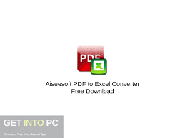 Aiseesoft Pdf To Excel Converter Free Download