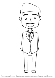Learn How To Draw A Business Man For Kids People For Kids Step By Step Drawing Tutorials Start off with a pencil sketch.