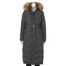 Juniors Madden Girl Faux Fur Hooded Maxi Puffer Jacket