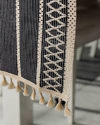 Andija Regina Runner Organic Cotton Dining Table Cloth 35 x 145 cm Navy  Blue : Amazon.de: Home & Kitchen