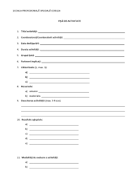 Liceul tehnologic nr.1 بکuncuiuب™ raport â€‍بکcoala altfel 26. Model Fisa Activ Si Raport Final Scoala Altfel
