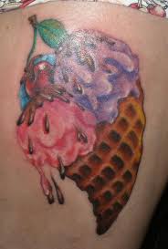 Cold from the outside but sweet on the inside. 48 Ice Cream Cone Tattoos