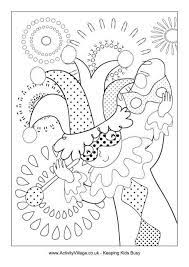 Mardi gras, the celebrations in relation to kings day is a popular coloring page item. Mardi Gras Jester Colouring Page Mardi Gras Activities Mardi Gras Crafts Coloring Pages