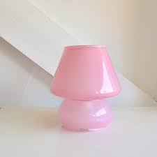pink bubblegum mushroom lamp etsy pastel room aesthetic room decor mushroom lamp
