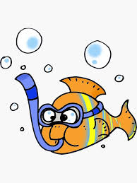 Funny Tropical Fish Cartoon Sticker By Cutecartoon Fish Cartoon Drawing Cartoon Fish Cartoon Stickers