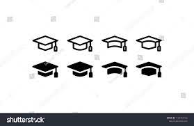 Graduation Cap Icon Set Education Graduation Mortarboard College Hat Cap Graduate University Degree Graduation Logo Icon Design Graduation Cap Logo