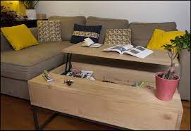 table basse chene plateau relevable meubles et rangements par glennsoulart table basse transformable table basse mobilier de salon