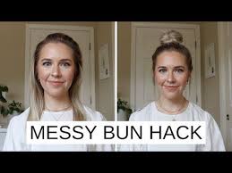 Hair buns and wraps add instant style and flair to an outfit. Easy Messy Bun Hack For Short Fine Hair Youtube Messy Bun Thin Hair Messy Bun For Short Hair Easy Messy Bun