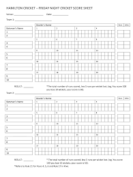 This cricket score sheet has room for many details of play, from batsman runs (and a cumulative run tally) to bowler stats. Cricket Score Book Pdf Fill Online Printable Fillable Blank Pdffiller