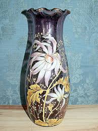 Vase Ancien En Verre Emaille Montjoye Legras Art Nouveau H 30 Cm X D 12 Cm Art Nouveau Vase Ancien Art